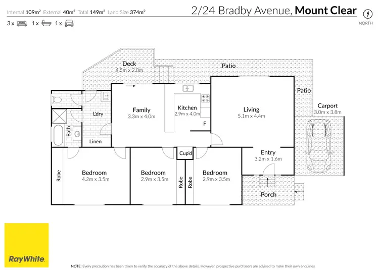 Floorplan of Homely house listing, 2/24 Bradby Avenue, Mount Clear VIC 3350