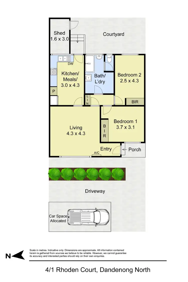 Floorplan of Homely unit listing, 4/1 Rhoden Court, Dandenong North VIC 3175
