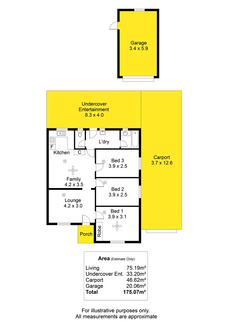 Floorplan of Homely house listing, 25 Arkaba Street, Taperoo SA 5017