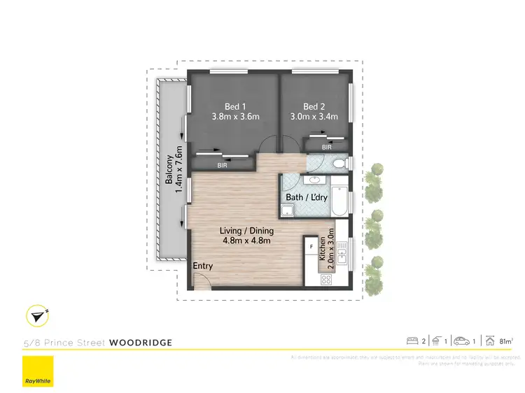 Floorplan of Homely apartment listing, 5/8 Prince Street, Woodridge QLD 4114