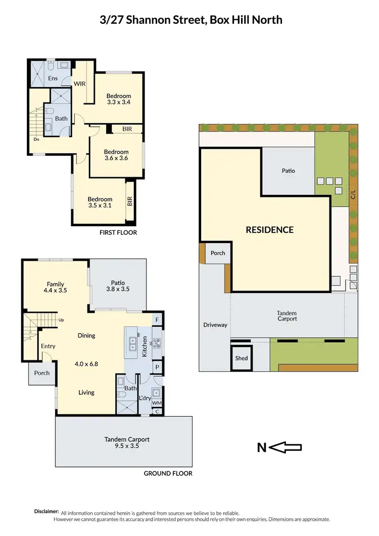 Floorplan of Homely townhouse listing, 3/27 Shannon Street, Box Hill North VIC 3129