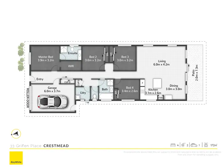 Floorplan of Homely house listing, 33 Griffen Place, Crestmead QLD 4132