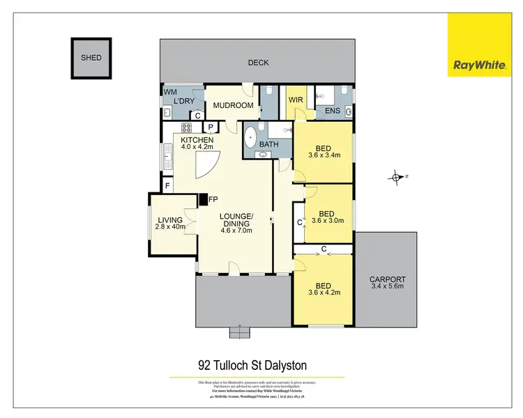 Floorplan of Homely house listing, 92 Tulloch Street, Dalyston VIC 3992