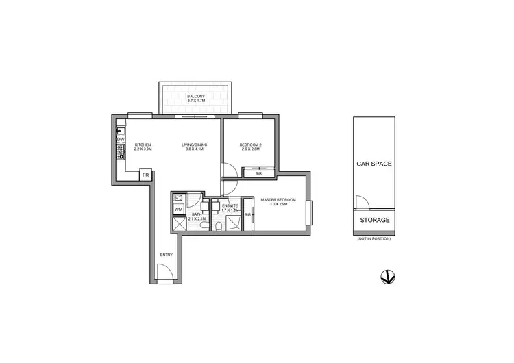 Floorplan of Homely apartment listing, 301/213 Burwood Highway, Burwood East VIC 3151