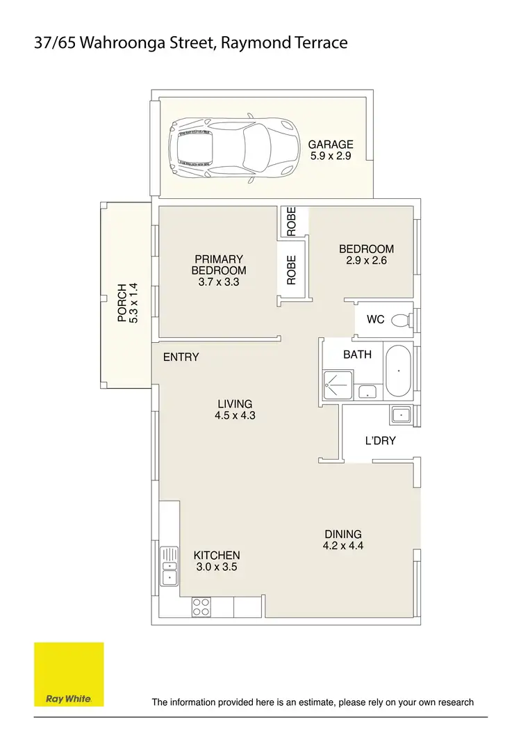 Floorplan of Homely house listing, 37/65 Wahroonga Street, Raymond Terrace NSW 2324