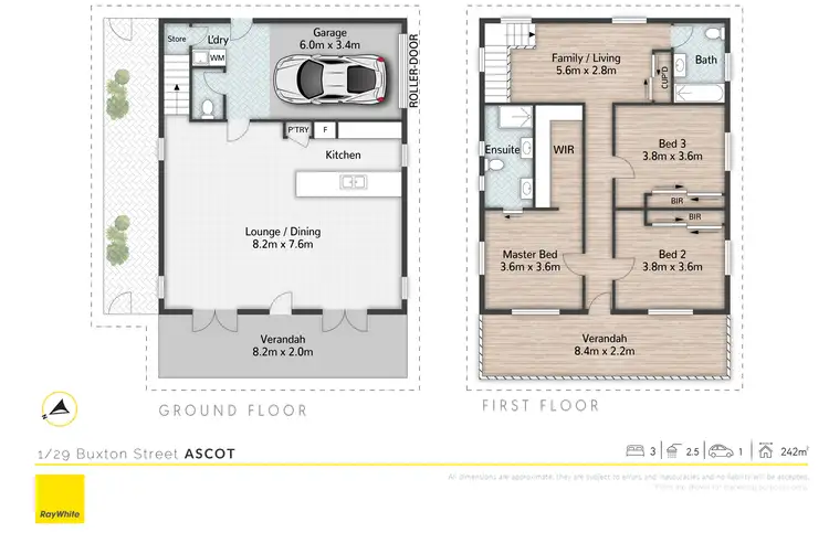 Floorplan of Homely townhouse listing, 1/29 Buxton Street, Ascot QLD 4007