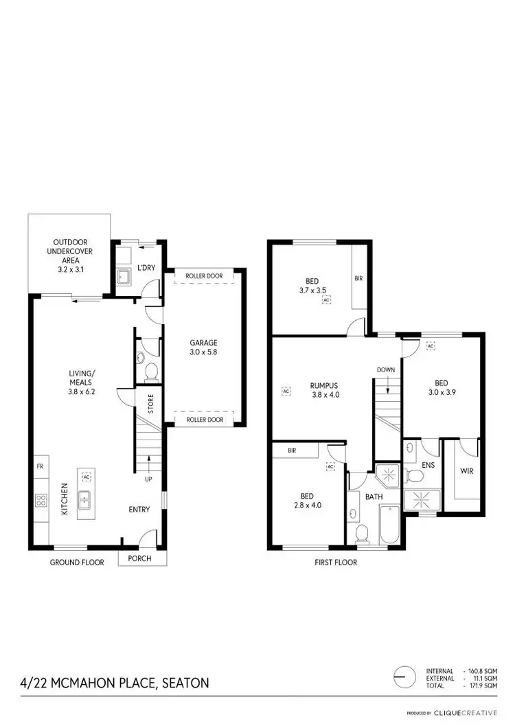 Floorplan of Homely house listing, 4/22 McMahon Place, Seaton SA 5023