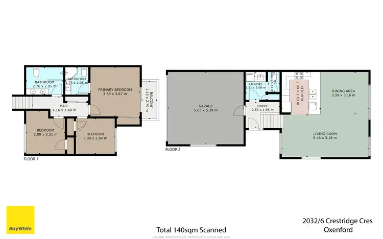 Floorplan of Homely townhouse listing, 2032/6 Crestridge Crescent, Oxenford QLD 4210
