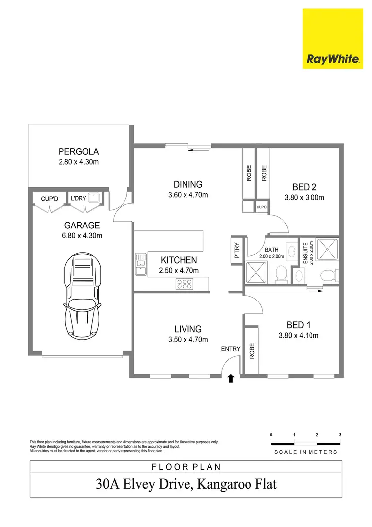 Floorplan of Homely house listing, 30A Elvey Drive, Kangaroo Flat VIC 3555