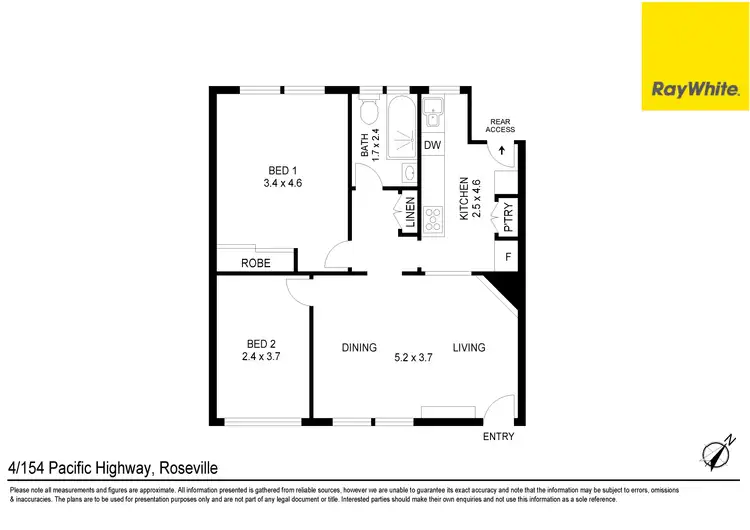 Floorplan of Homely unit listing, 4/154 Pacific Highway, Roseville NSW 2069