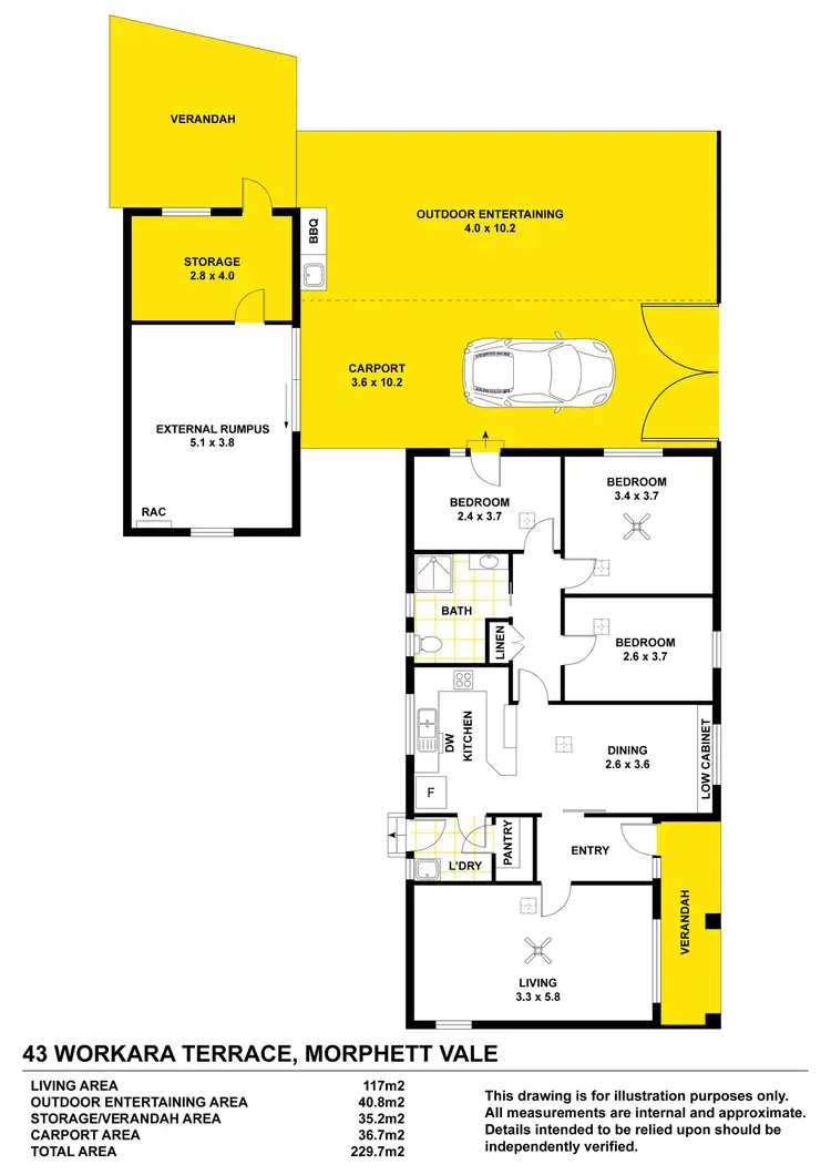 Floorplan of Homely house listing, 43 Workara Terrace, Morphett Vale SA 5162