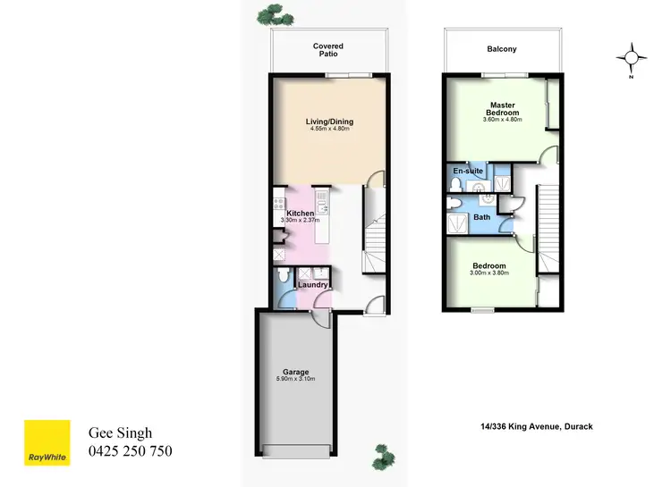 Floorplan of Homely townhouse listing, 14/336 King Avenue, Durack QLD 4077