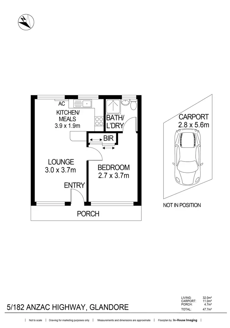 Floorplan of Homely unit listing, 5/182 Anzac Highway, Glandore SA 5037