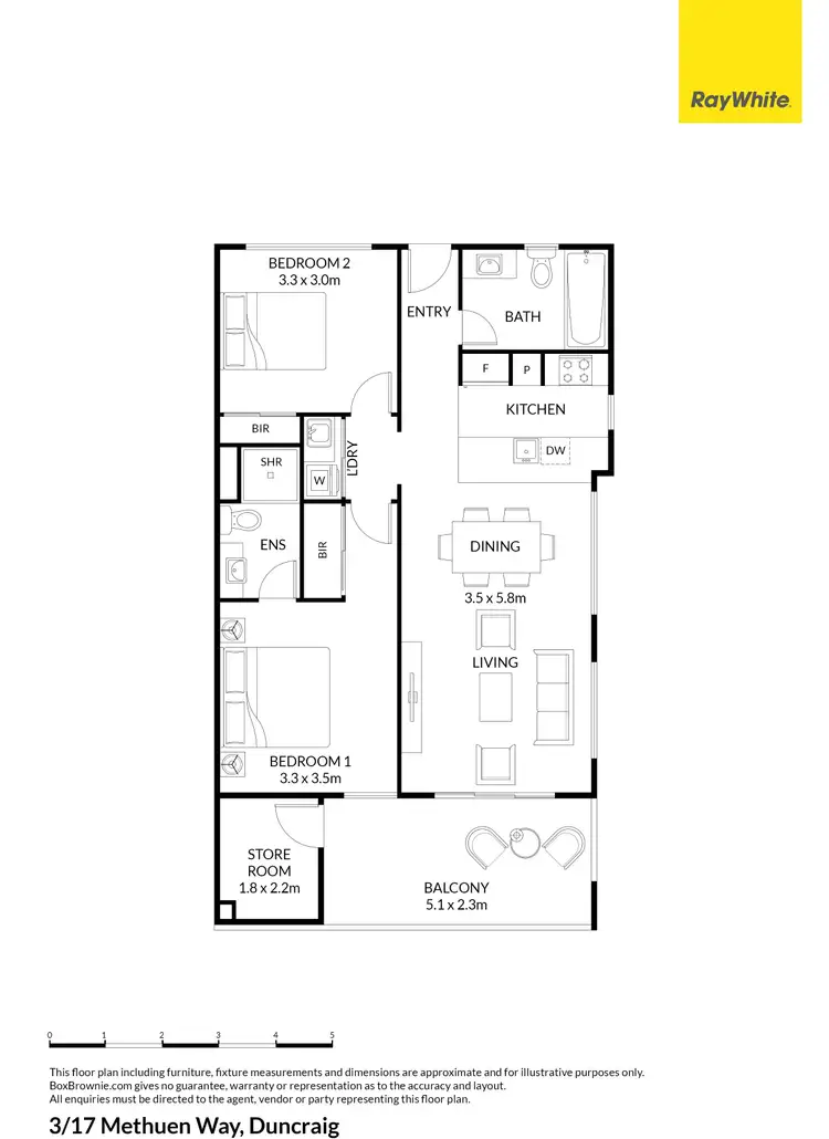 Floorplan of Homely apartment listing, 3/17 Methuen Way, Duncraig WA 6023