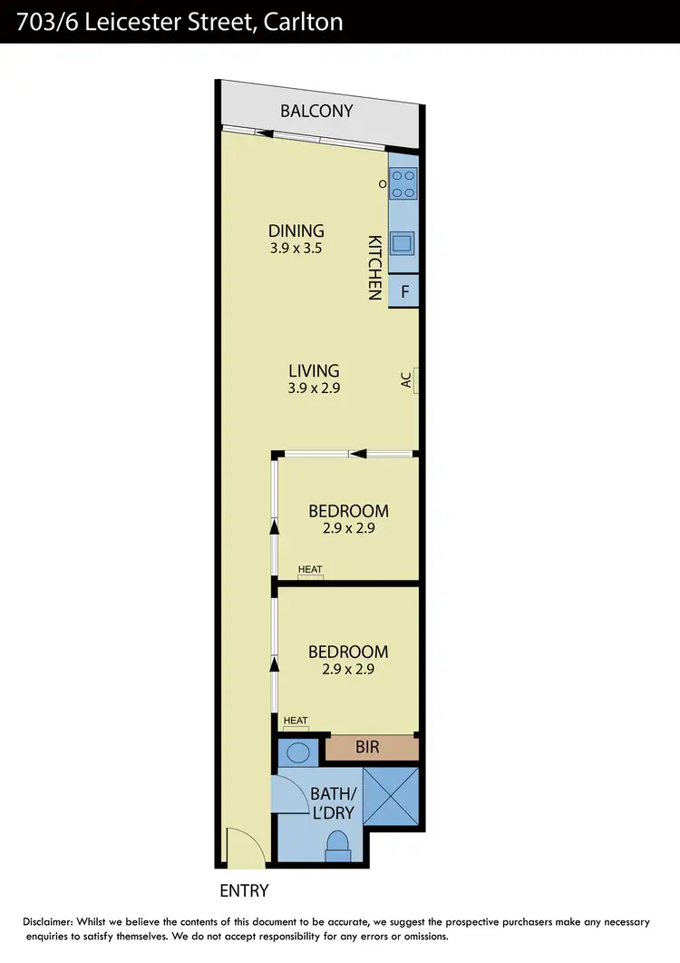 Floorplan of Homely apartment listing, 703/6 Leicester Street, Carlton VIC 3053