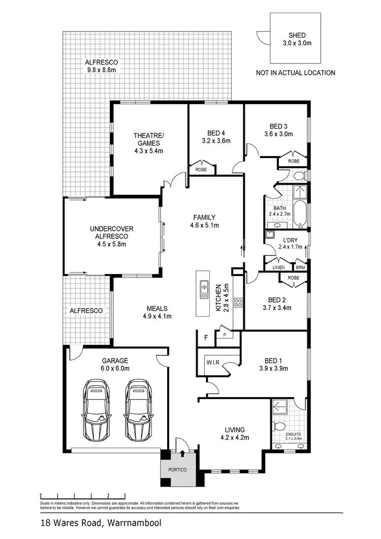 Floorplan of Homely house listing, 18 Wares Road, Warrnambool VIC 3280