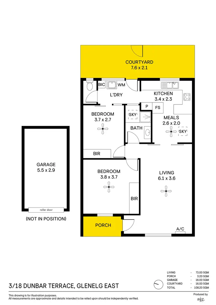 Floorplan of Homely unit listing, 3/18 Dunbar Terrace, Glenelg East SA 5045