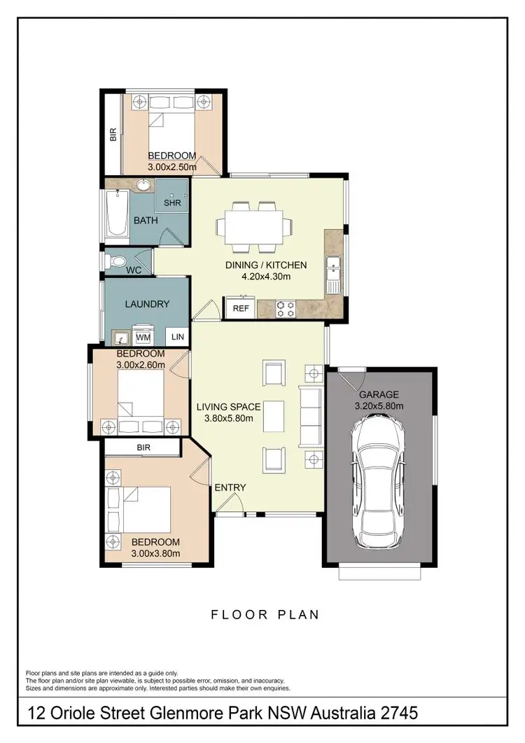 Floorplan of Homely house listing, 12 Oriole Street, Glenmore Park NSW 2745