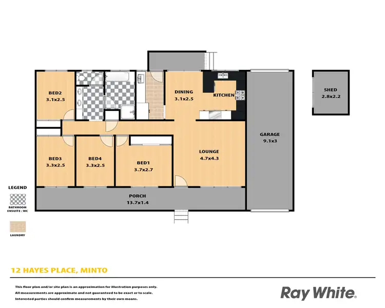 Floorplan of Homely house listing, 12 Hayes Place, Minto NSW 2566