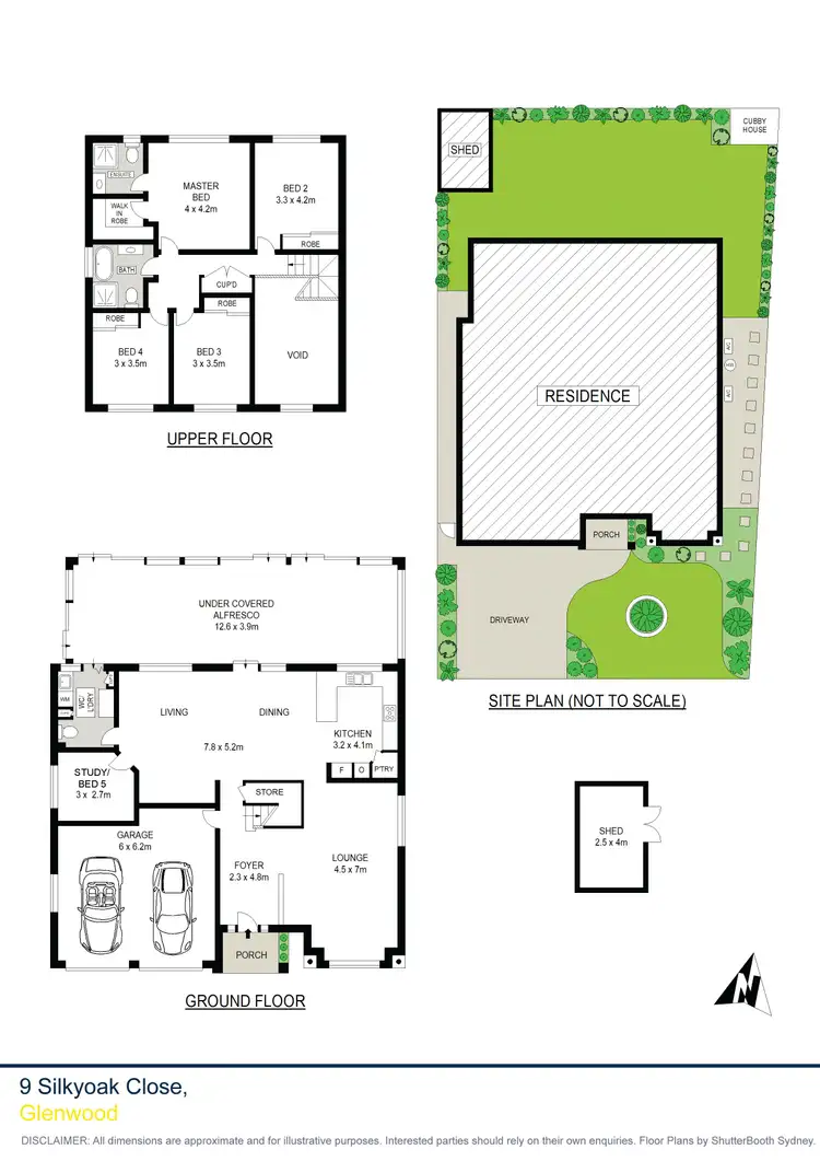 Floorplan of Homely house listing, 9 Silkyoak Close, Glenwood NSW 2768