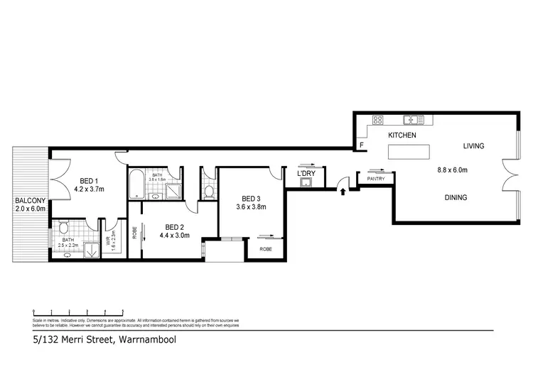 Floorplan of Homely apartment listing, 5/132-134 Merri Street, Warrnambool VIC 3280