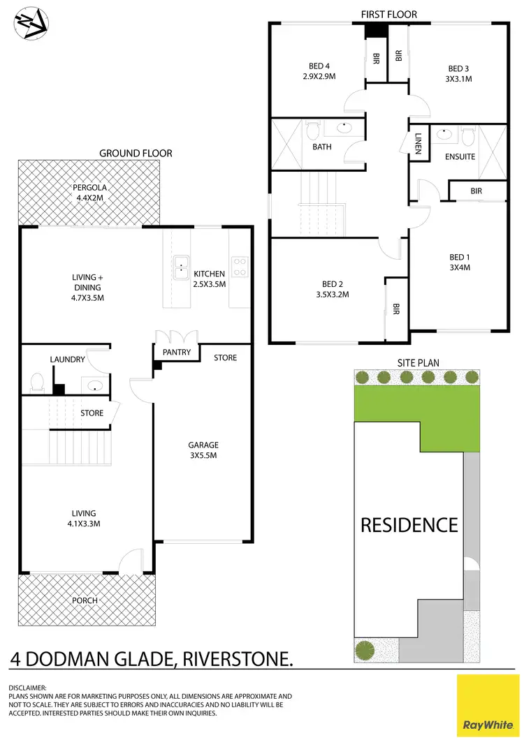 Floorplan of Homely townhouse listing, 4 Dodman Glade, Riverstone NSW 2765