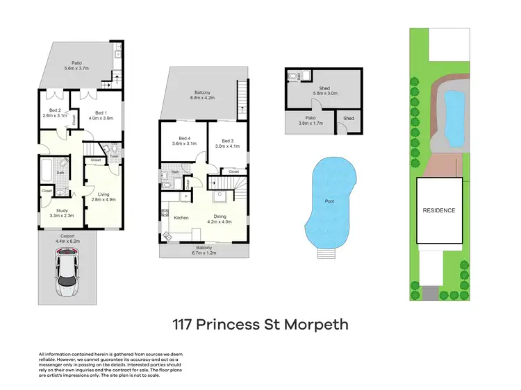 Floorplan of Homely house listing, 117 Princess Street, Morpeth NSW 2321