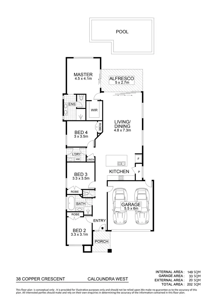 Floorplan of Homely house listing, 38 Copper Crescent, Caloundra West QLD 4551