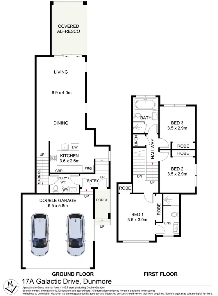 Floorplan of Homely house listing, 17A Galactic Drive, Dunmore NSW 2529