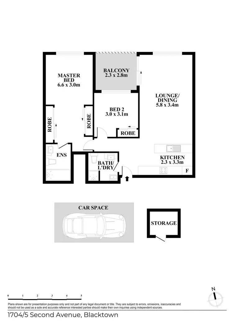 Floorplan of Homely apartment listing, 1704/5 Second Avenue, Blacktown NSW 2148