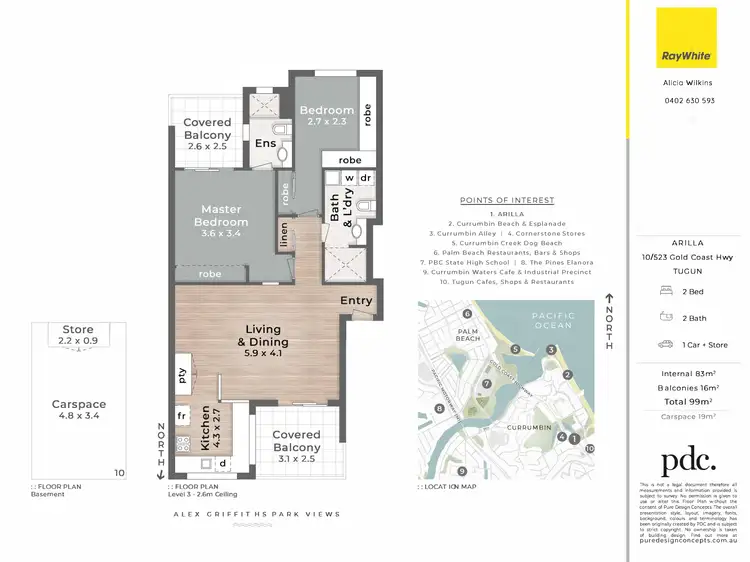 Floorplan of Homely unit listing, 10/523 Gold Coast Highway, Tugun QLD 4224