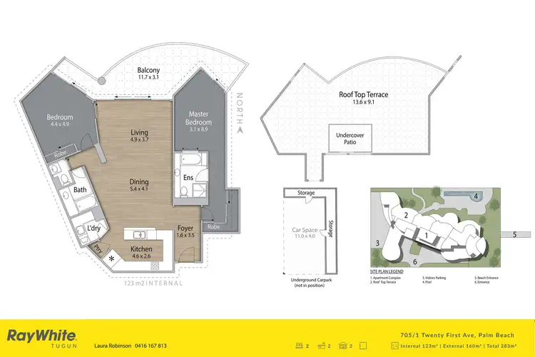 Floorplan of Homely unit listing, 705/1 Twenty First Avenue, Palm Beach QLD 4221