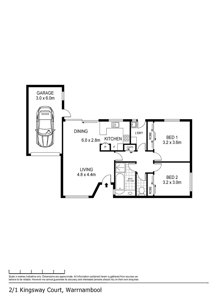 Floorplan of Homely house listing, 2/1 Kingsway Court, Warrnambool VIC 3280