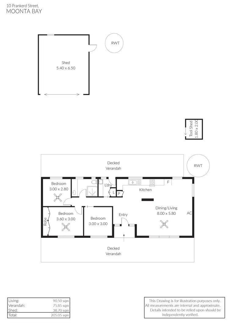 Floorplan of Homely house listing, 10 Prankerd Street, Moonta Bay SA 5558