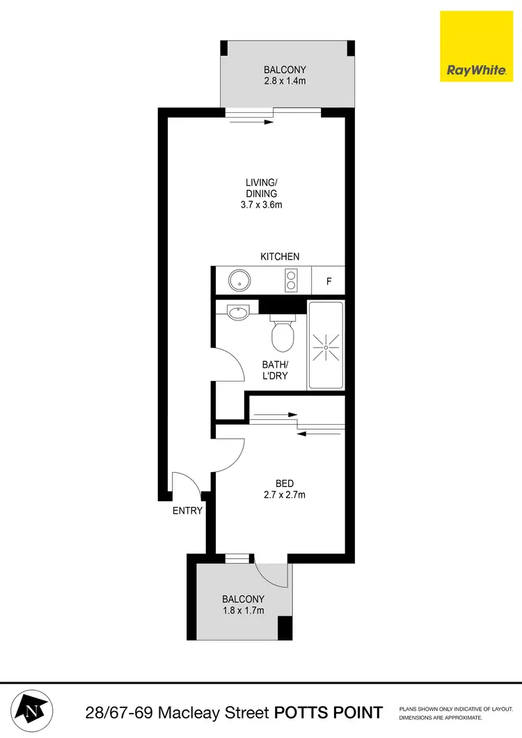 Floorplan of Homely apartment listing, 28/67-69 Macleay Street, Potts Point NSW 2011