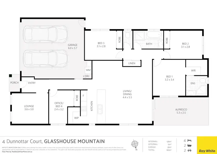 Floorplan of Homely house listing, 4 Dunnottar Court, Glass House Mountains QLD 4518