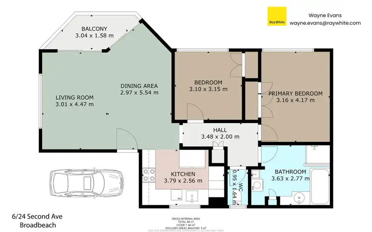 Floorplan of Homely apartment listing, 6/24 Second Avenue, Broadbeach QLD 4218