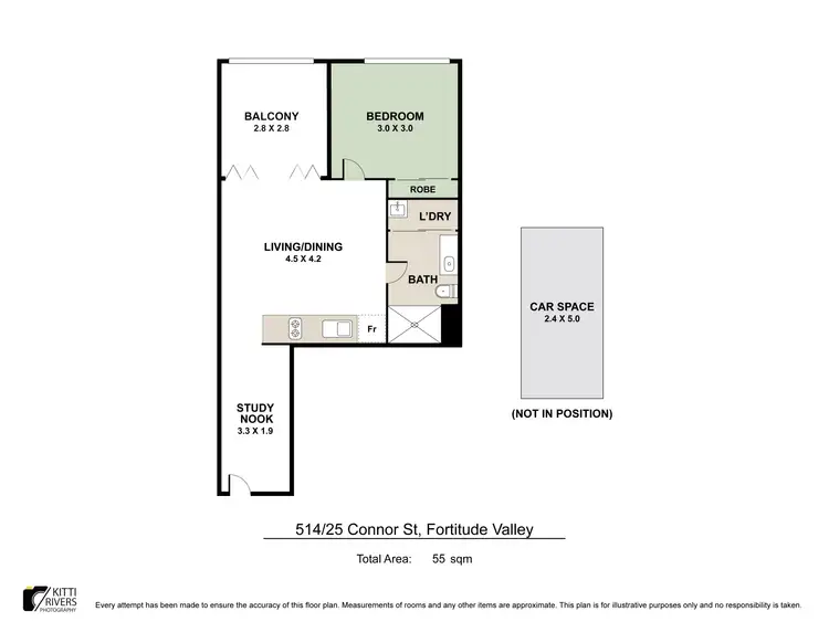 Floorplan of Homely house listing, 514/25 Connor Street, Fortitude Valley QLD 4006