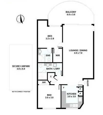 Floorplan of Homely other listing, 6/2 Fitzroy Street, Cleveland QLD 4163
