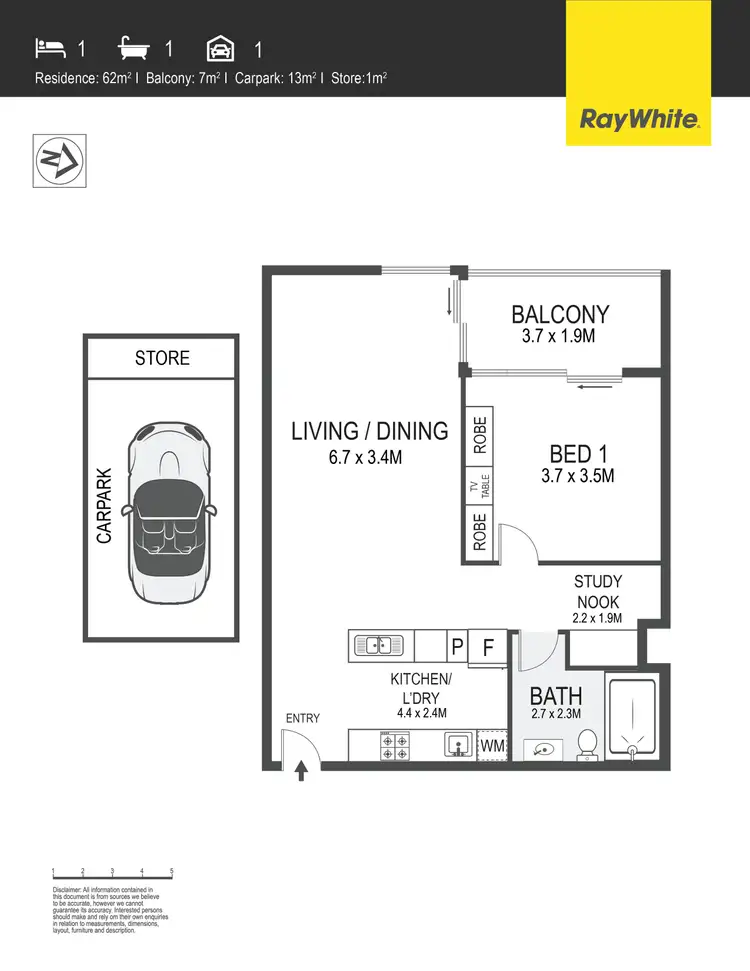 Floorplan of Homely apartment listing, 37/97 Eastern Valley Way, Belconnen ACT 2617