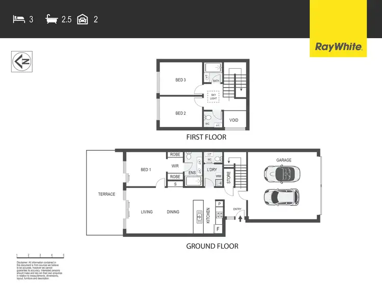 Floorplan of Homely townhouse listing, 132/2 McMichael Terrace, Denman Prospect ACT 2611