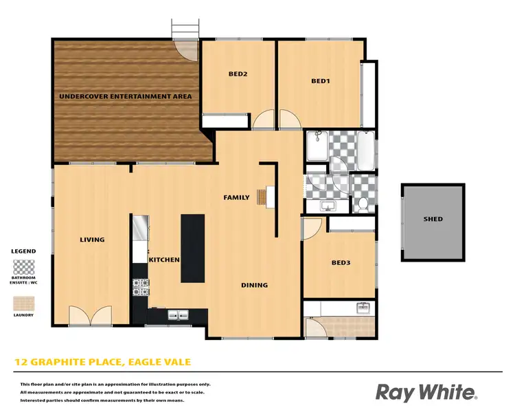 Floorplan of Homely house listing, 12 Graphite Place, Eagle Vale NSW 2558