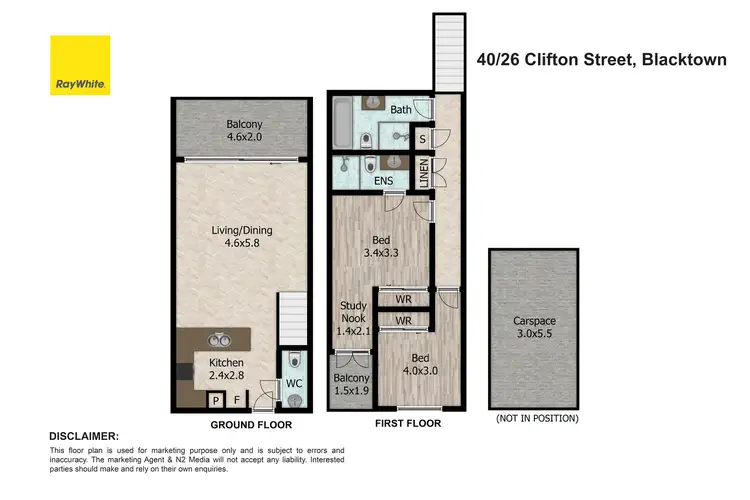 Floorplan of Homely unit listing, 40/26 Clifton Street, Blacktown NSW 2148