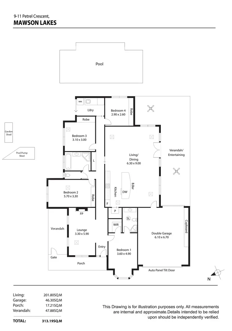 Floorplan of Homely house listing, 9-11 Petrel Crescent, Mawson Lakes SA 5095