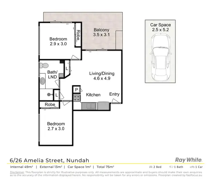 Floorplan of Homely apartment listing, 6/26 Amelia Street, Nundah QLD 4012
