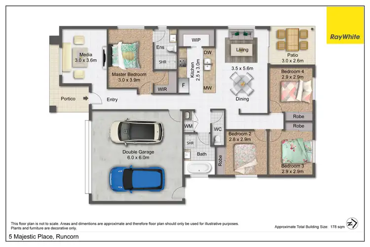 Floorplan of Homely house listing, 5 Majestic Place, Runcorn QLD 4113
