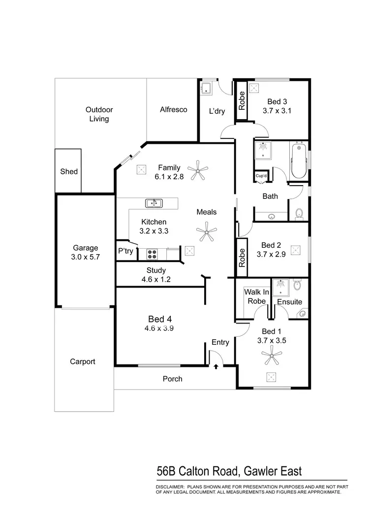 Floorplan of Homely house listing, 56B Calton Road, Gawler East SA 5118