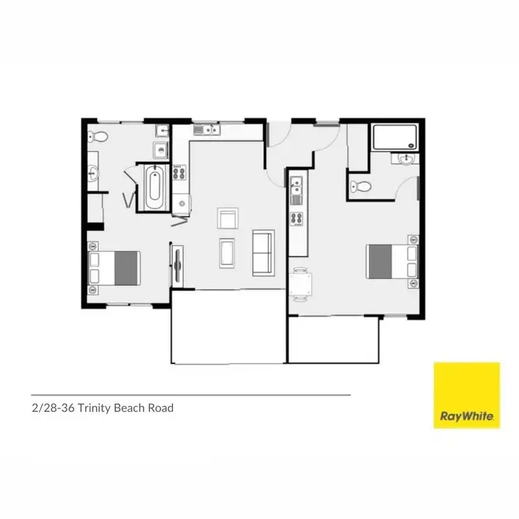 Floorplan of Homely unit listing, 2/28-36 Trinity Beach Road, Trinity Beach QLD 4879