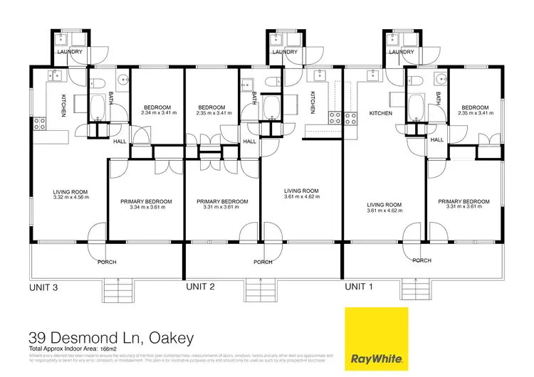 Floorplan of Homely block of units listing, 1,2,3/39 Desmond Lane, Oakey QLD 4401