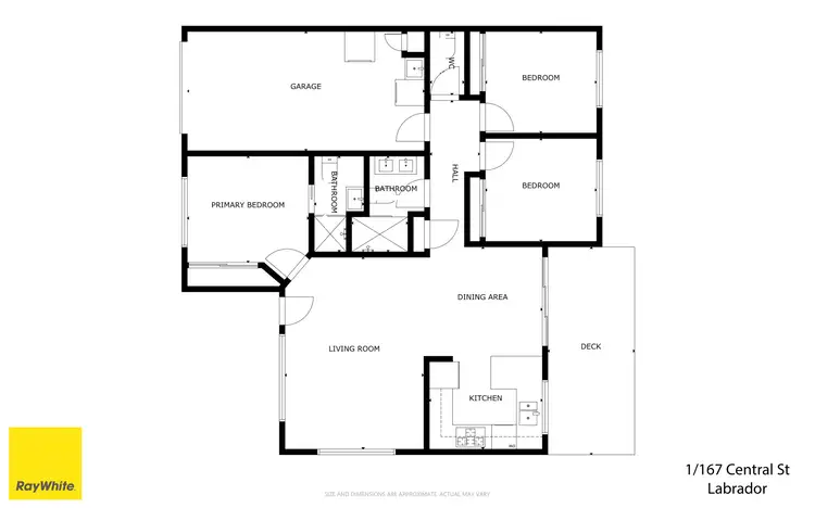 Floorplan of Homely townhouse listing, 1/167-175 Central Street, Labrador QLD 4215